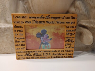 WDW Disney Mickey Mouse Memory Laser Wood Photo Picture Frame 4