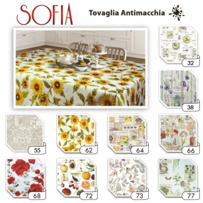 Tischdecke Fleckenschutz BÜGELFREI 4,6,18 Sitzer und rund Mod. SOFIA