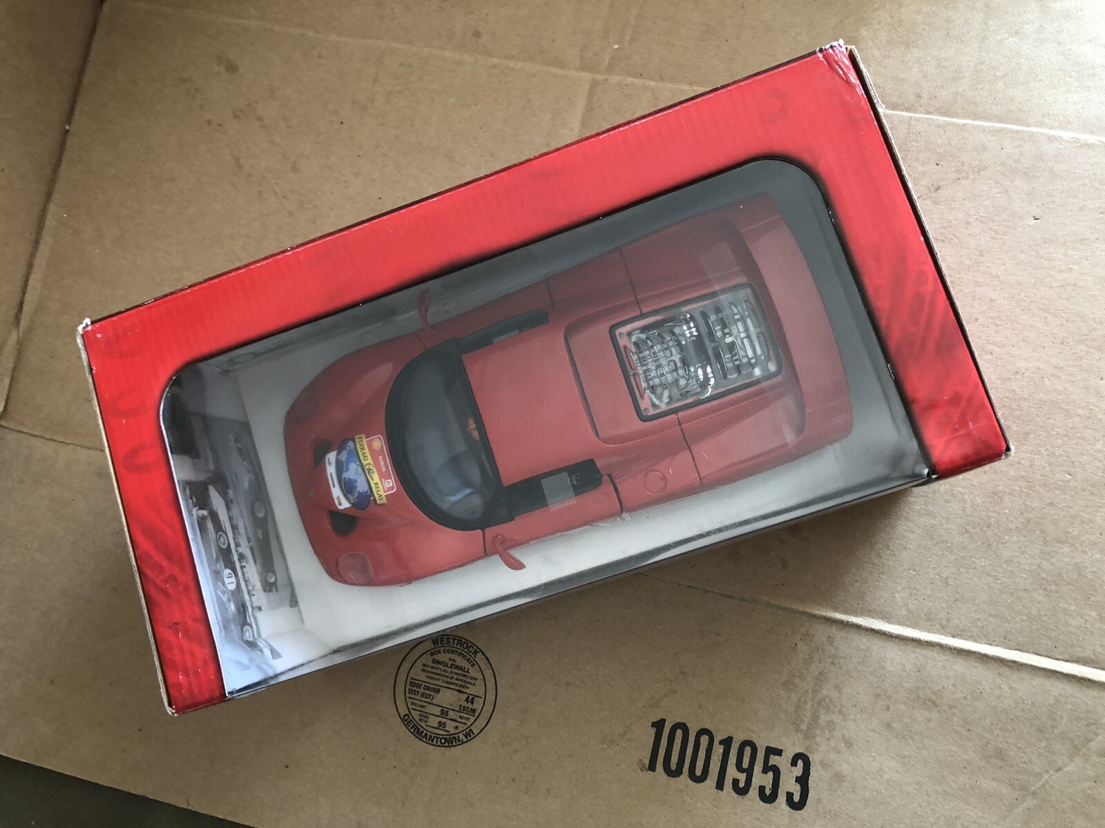 FERRARI F50 BERLINETTA Hard Top 60th RELAY 1/18 HOT WHEELS MATTEL L2964