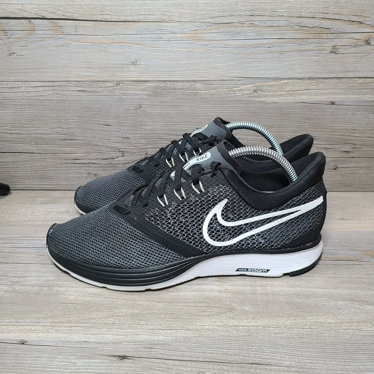 Nike Zoom Strike AJ0188-001 Gray Black Running Shoes Size 10 | eBay