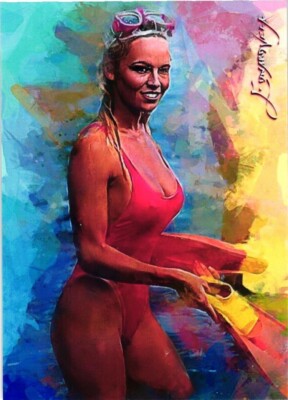 C. J. Parker 2023 Authentic Artist Signed Limited Edition Print Card 40 of 50