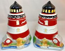 Hand Painted Lighthouse Salt And Pepper Shakers