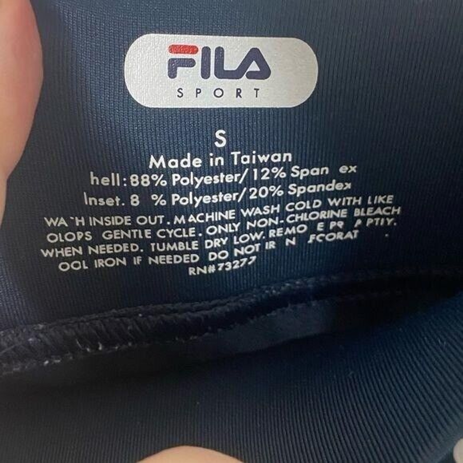 Leggings donna taglia small Fila sport blu gamba svasata atletico elasticizzato