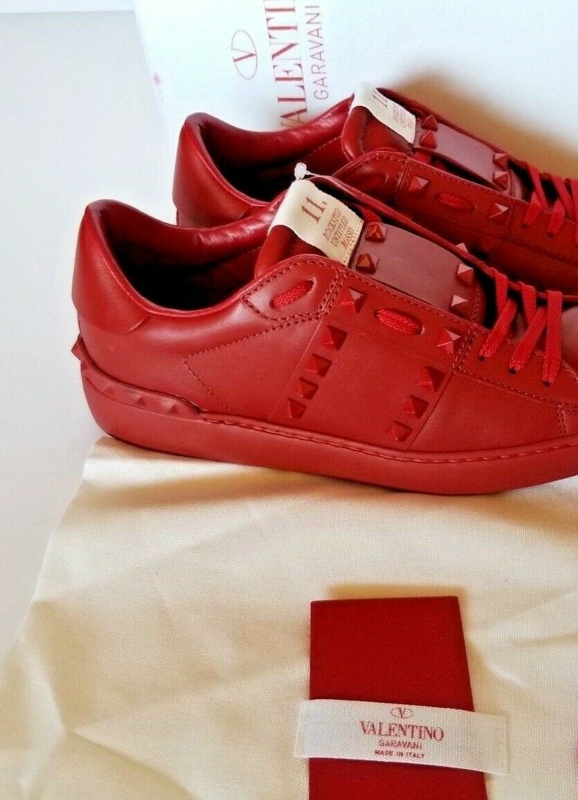 New Valentino Garavani Rockstud Logo Leather Platform