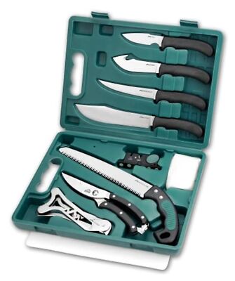 OUTDOOR EDGE Game-Pro 11-Piece Butcher Knife Set | Caping & Boning Knives, De...