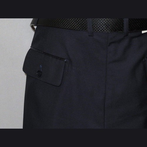 Traje Para Hombres APOLLO KING Bandas Sin Cuello Chino Mandarín Pierna Ancha AG92 Azul Marino - Imagen 8 de 26