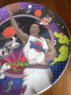 1996 Warner Bros Space Jam Michael Jordan & Looney Tunes Plate | eBay