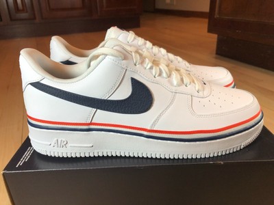 Nike Air Force 1 '07 LV8 1 USA White Obsidian Habanero Red CJ1377 100 Size 11 | eBay