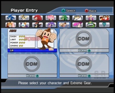 Sonic Riders Nintendo GameCube Unlocked Memory Card Save 100