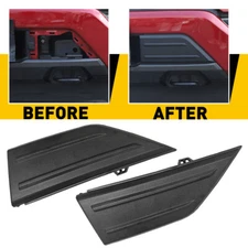For 2021 2022+ Ford F150 Black Front Bumper Corner Panel Cover Trim Accessories