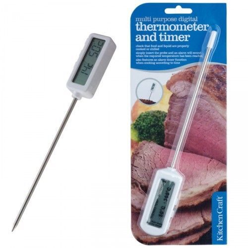 Kitchen Craft Electronic Digital LCD Screen -50°C to 300°C Thermometer And Timer