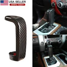 Carbon Fiber Abs Car Gear Shift Head Knob Cover Trim For Toyota Tundra 2014-2021