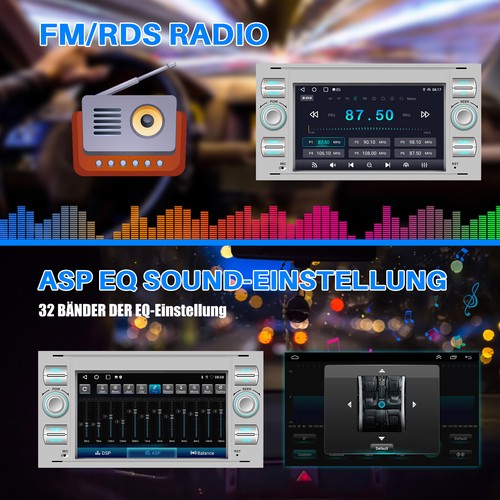 Für Ford Focus MK2 Transit MK7 Fiesta Carplay 64G Autoradio Android 14 GPS NAVI - Bild 13 von 15