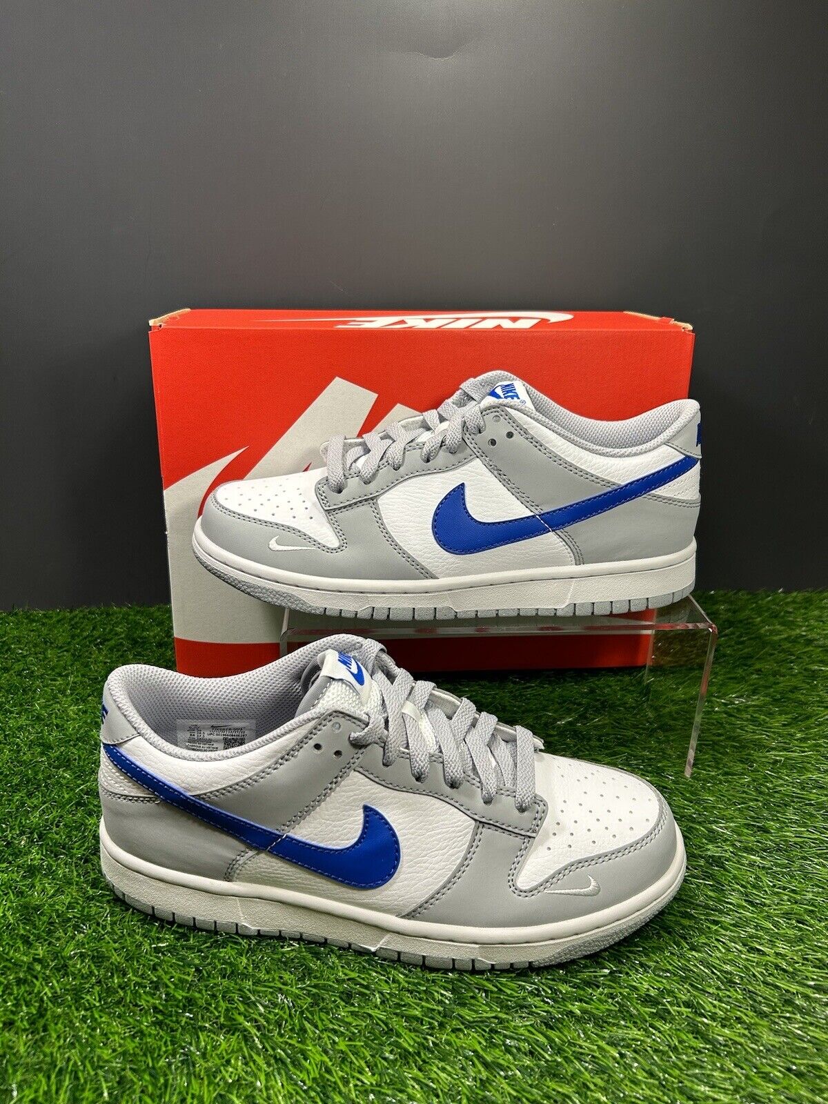 Nike Dunk Low Mini Swoosh Wolf Grey Game Royal FN3878-001