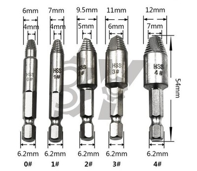 1box Drill Tool Set   Shank   Nickel Screw Stud Bolt Easy Extractor *bn