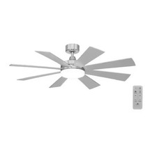 Hampton Bay Bayla 52 in. Indoor Brushed Nickel Ceiling Fan LED Light W/Remote