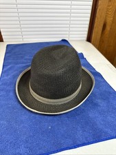 STETSON Men's Florentine Milan Straw Fedora Hat - 60 Gray - 7 1/2