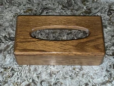 Wood Tissue Box Cover for Disposable Paper Facial Tissues, Wooden Rectangular