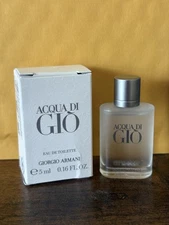 Giorgio Armani Acqua di Gio Eau de Toilette EDT MINI Splash 5ml .16oz New in Box