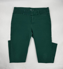 Old Navy Womens Pixie Ankle Pants 4 Green Cotton Spandex Blend Slim Straight Leg