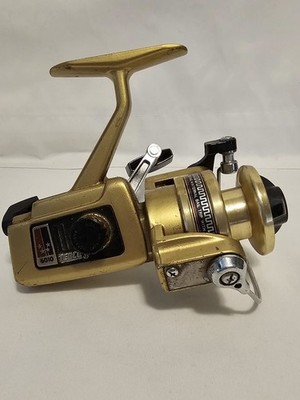 Vintage Zebco 6010 Spinning Reel Gold Black Made in Japan