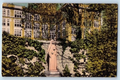 Atchison Kansas KS Postcard Mount St. Scholastica College Entrance c1940 Vintage
