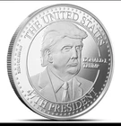 1 Troy Oz Trump 47th President .999 Fine Silver Round Souvenir Coin