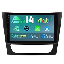 9" Autoradio mit DAB+ Für Mercedes W211 W219 Android 14 4G+64GB 4G LTE CarPlay