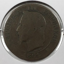 1861-A France 5 Centimes - About Good (AG) KM#797 - 7983