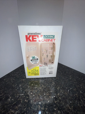 Generations Locking Key Cabinet - Holds 36 Keys, Hardware, and Tags - New