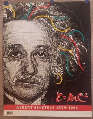 Albert Einstein 1879-1955 E=mc² Vintage Poster