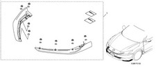 Genuine Honda 2026 Prelude Underbody Black Front Spoiler Kit 08f01-36w-160 Genuine Honda 2026 Prelude Underbody Black Front Spoiler Kit 08f01-36w-160