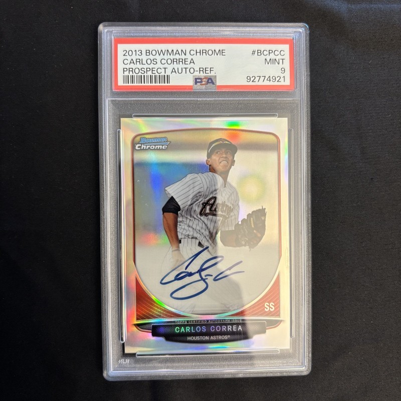 2013 Bowman Chrome Carlos Correa Prospect Auto Refractor  #BCPCC /500 PSA 9