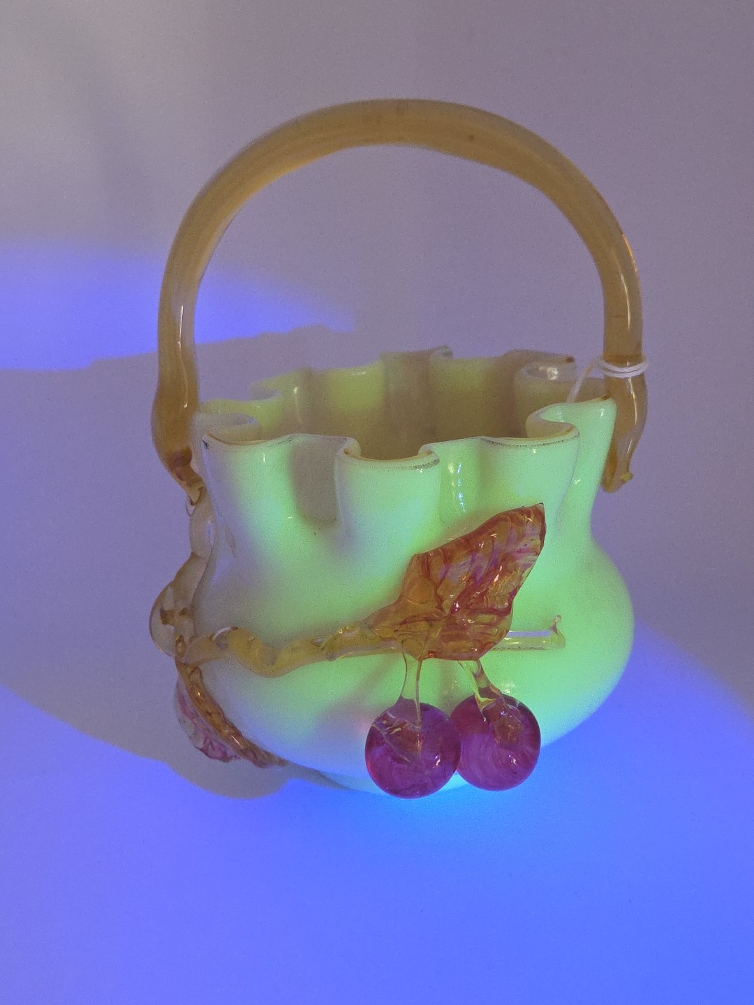 Steven & Williams Uranium Glass Milk Vase Victorian Era Antique