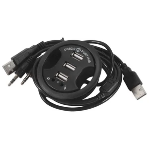 USB Hub USB 2.0 Grommet de bureau USB 2.0 Adaptateur de montage de bureau audio Hub 3 Port2772