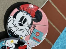 Disney Minnie & Mickey Mouse Melamine Plate Set Of FOUR,  Two Sets Available NEW