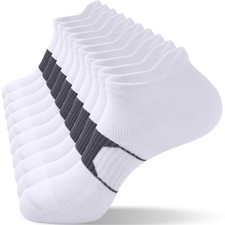Ankle Running Socks for Men with Cushion 5 Pack Mens Athletic Cushioned Low C...