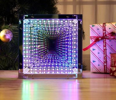 7.88 Inch Infinite Cube Light, Infinity Mirror Cube Led,Infinity Cube Led,Dec...