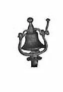 Cal Scale 329 HO Scale Steam Engine Bell w/Bracket (Brass Casting) -- Old Style