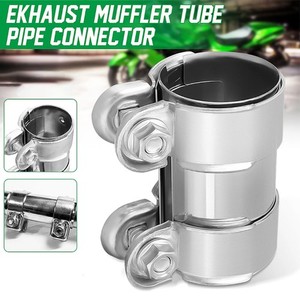 2.25 Inch Dual Clip Exhaust Sleeve Clamp – Aluminized Steel For Muffler Repair