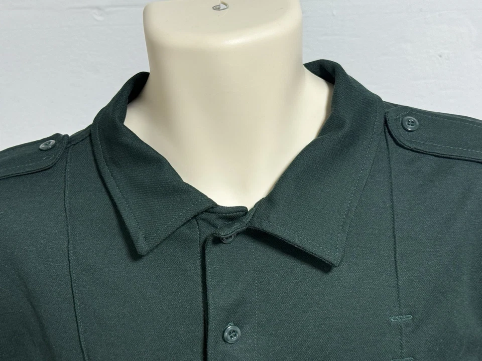 Camisa Azul Para Hombre XL Verde Azul Marino Uniforme Táctico Policía Abotonada EMT 46/48 Foto 2 de 4