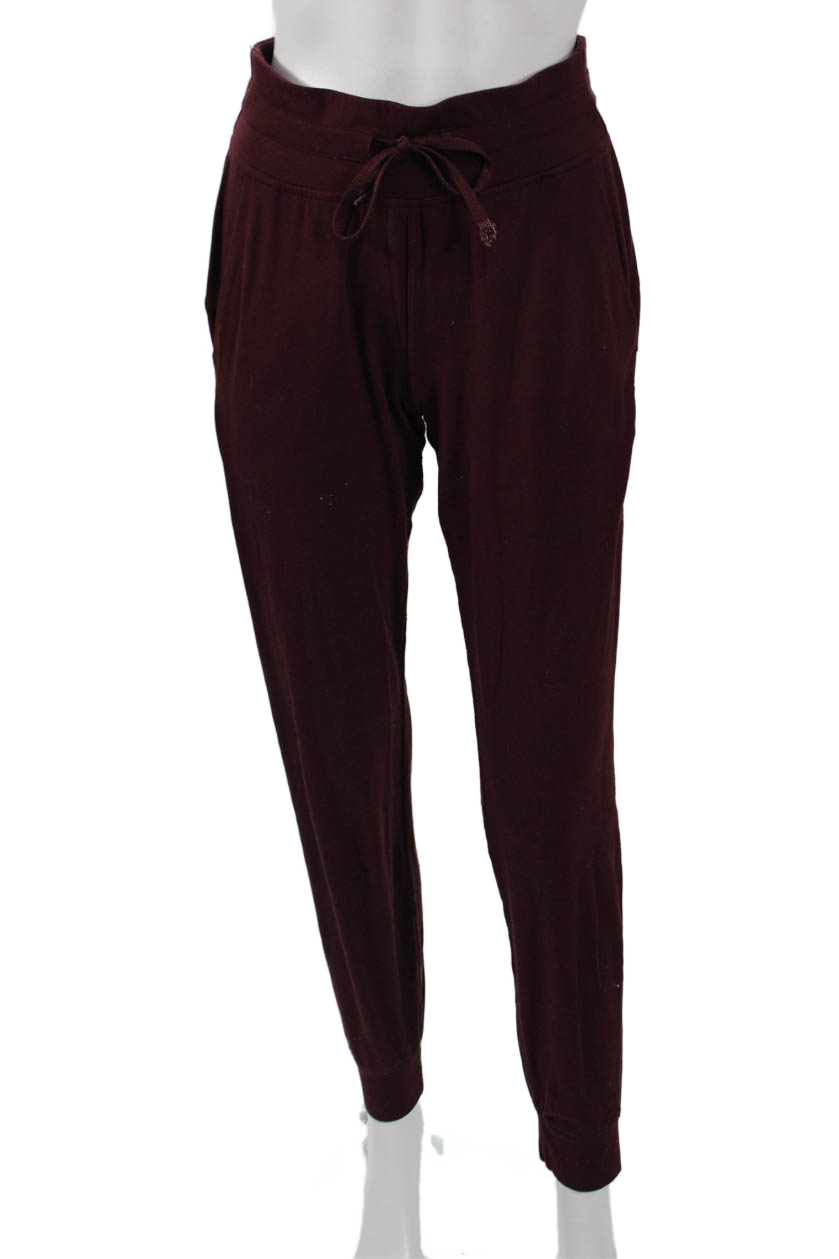 Lululemon Womens Jogger Sweatpants Brown Polyester Drawstring Size 4