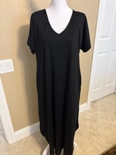Zilcremo Maxi Dress With Pockets, Black, Large