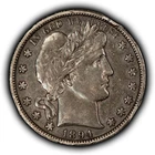 1894-O 50c Barber Silver Half Dollar - XF - SKU-H3871
