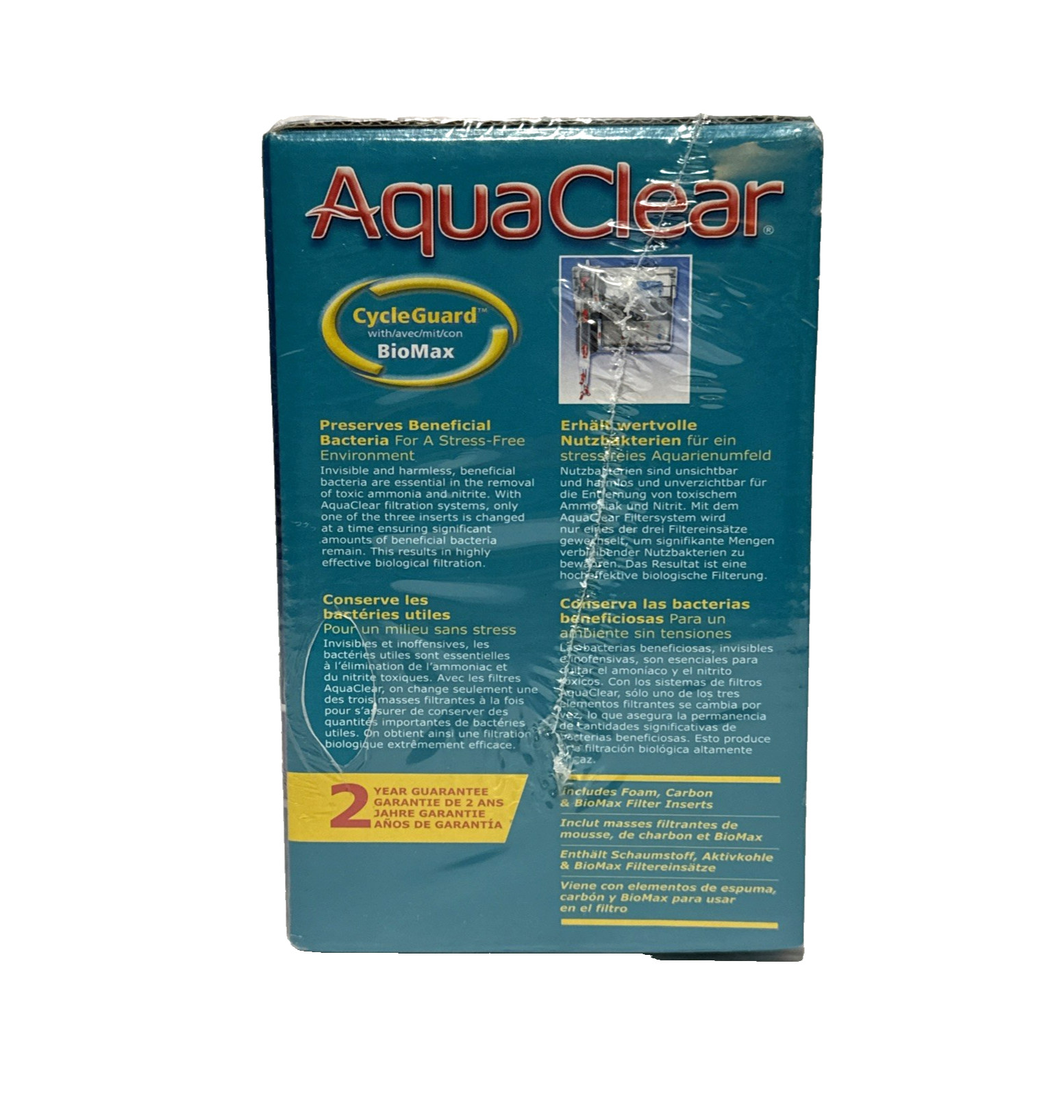 AquaClear 20 Power Tank Filter  5-20 Gal Tank (up to 100 GPH) New Sealed