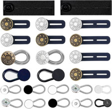 24 Pcs Extender Button Set, Flexible Adjustable Elastic Waist Extender Button...