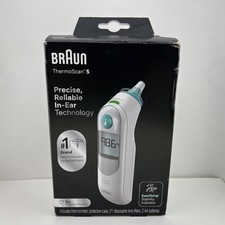 Braun ThermoScan 5 Digital Ear Thermometer, ExacTemp Indicator  lens filters...