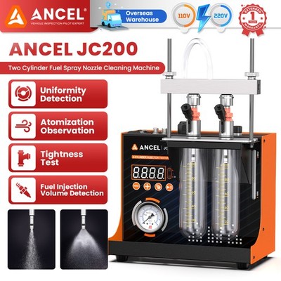 ANCEL JC200 Fuel Injector Cleaner Machine Ultrasonic Injector Cleaning Tester