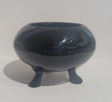 Vintage Viking Glass Ebony Flowerlite #1007