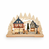 Led Schwibbogen Erzgebirge Holz Ratags Schlittschuhlaufen Handarbeit Usb 43 Cm